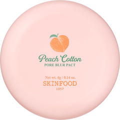 SKINFOOD 1957 durazno-algodón polvo difuminador de poros en botella para acabado suave.
