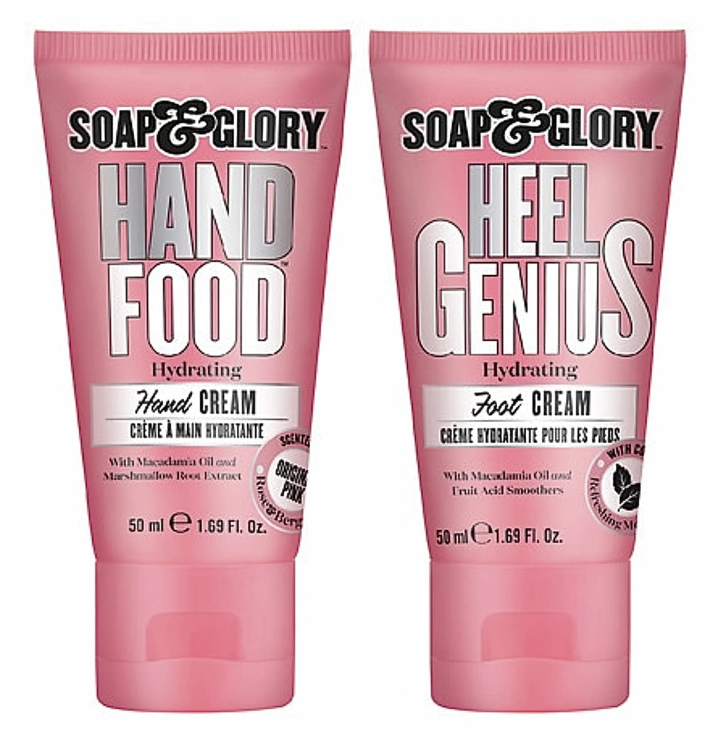 Set de Soap & Glory: empaque elegante para regalo de manos y pies.