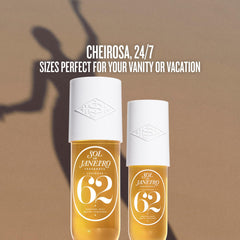 Sol de Janeiro Cheirosa Hair & Body Mist detalle de etiqueta, aroma suave para uso diario