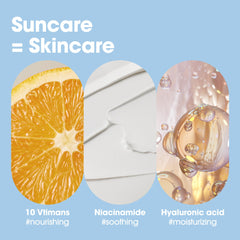 SOME BY MI V10 Hyal Air Fit Sunscreen, aplicación suave en la cara tras la limpieza