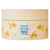 Soqu Crema de Arroz: envase cercano que destaca la hidratación para piel suave.