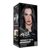 Splat Midnight Onyx: frente del kit, ofrece tinte semipermanente negro intenso sin lejía.