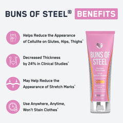 SteelFit anticelulitis para glúteos y muslos reduce la apariencia de la piel irregular.