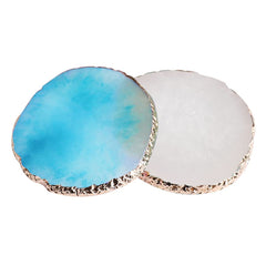 SUMAJU paleta redonda para uñas en azul y blanco, facilita mezclar geles con precisión.