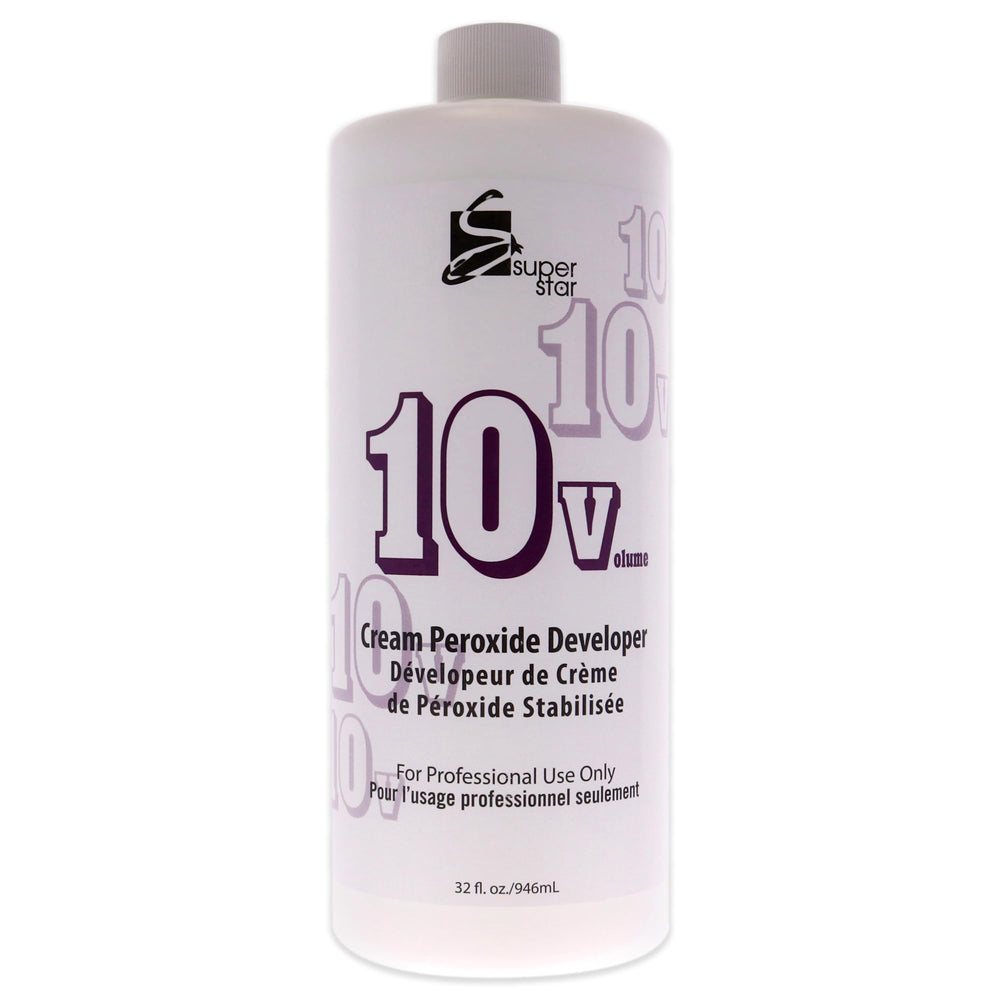 Super Star 10v crema peroxido para coloracion, envase de 32 onzas, uso para tintes