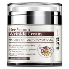 SupreH crema veneno de abeja en envase, ideal para uso diario.