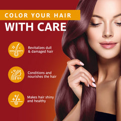 Aplicación suave en el cabello para color duradero.