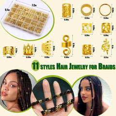 SVNMU clip espiral dorado para trenzas, fijación suave y rápida.