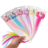 SVNMU extensiones de pelo unicornio coloridas, 6 piezas, para combinar con conjuntos.