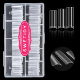 SWETIDY tips de uñas acrílicas rectas y claras, listos para aplicar.