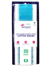 Swisspers hisopos coloreados, 500 unidades, ideales para aplicación suave de maquillaje