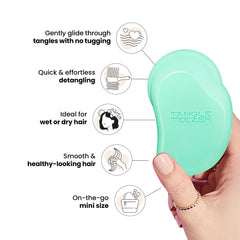 Cepillo desenredador Tangle Teezer Original mini para pelo húmedo, práctico para ducha.