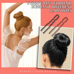 Teenitor pasadores para cabello 2-36 pulgadas marrón y negro
