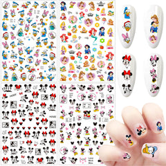 Pegatinas Temote con dibujos animados para uñas, cuatro hojas, decoración fácil.