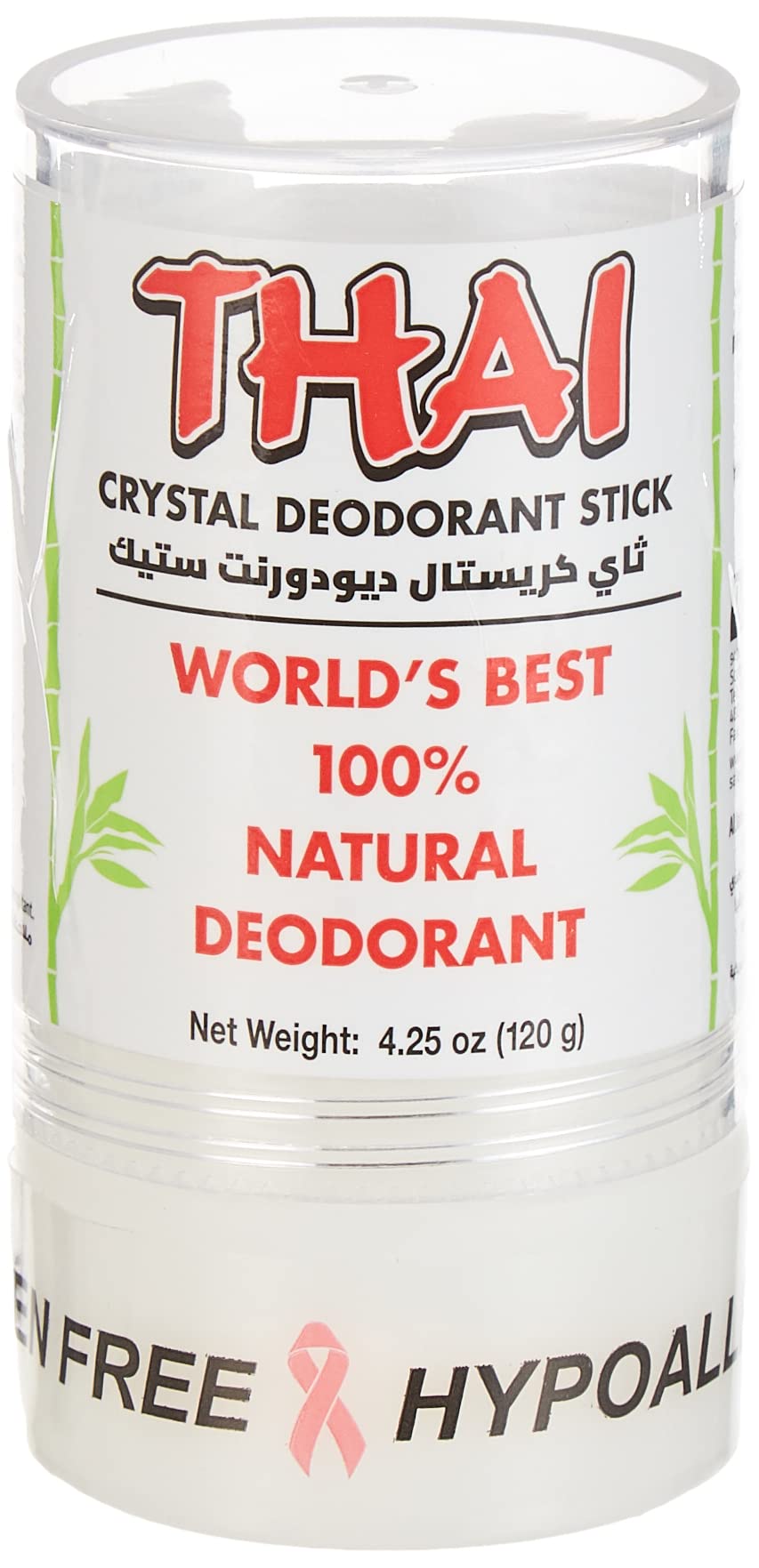 Thai Deodorant Stone barra desodorante natural, protección diaria sin irritación.