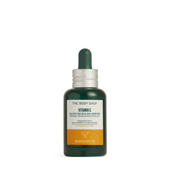 The Body Shop Serum brilla conVitamina C en botella, iluminación de la piel opaca.