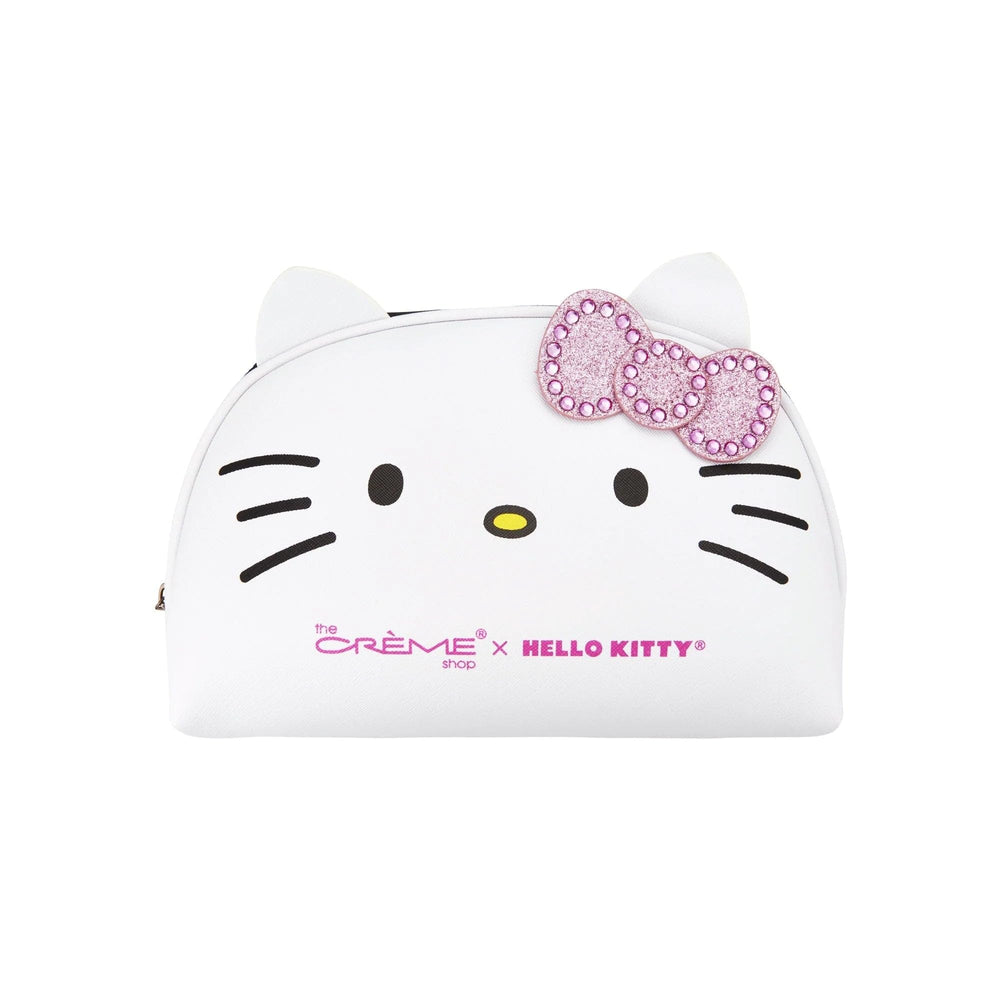 The Crème Shop Hello Kitty Pouch Y2K con cierre cremallera, ideal para maquillaje diario.