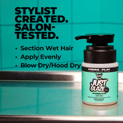 The Doux Just Glaze textura ligera, se desliza sin grasa.