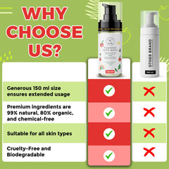 The Natural and Organic Family ingredientes naturales 97% derivados, formulación suave para pieles sensibles.