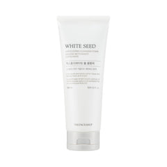 The Face Shop espuma exfoliante semilla blanca muestra textura suave para limpieza delicada
