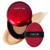 TIRTIR base en cojín rojo, empaque elegante para retoques diarios.