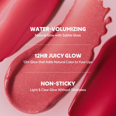 Muestra de color labial Waterism Mauve Rose en piel