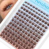 TNFVLONEINS: conjunto de pestañas marrón natural para un look suave.