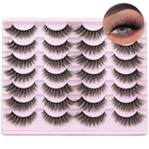 Pestañas Wispy Mink de TNFVLONEINS con 16 mm para efecto ojo de gato.