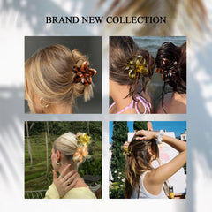 Clips de flores Tobeffect hibisco neutro 4: color pastel para combinar con outfits