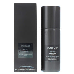 Tom Ford Oud Wood, vista frontal de la botella, aroma envolvente para uso diario.
