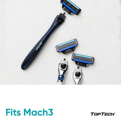 Toptech rasurador tres cuchillas, lubricante con aloe para comodidad