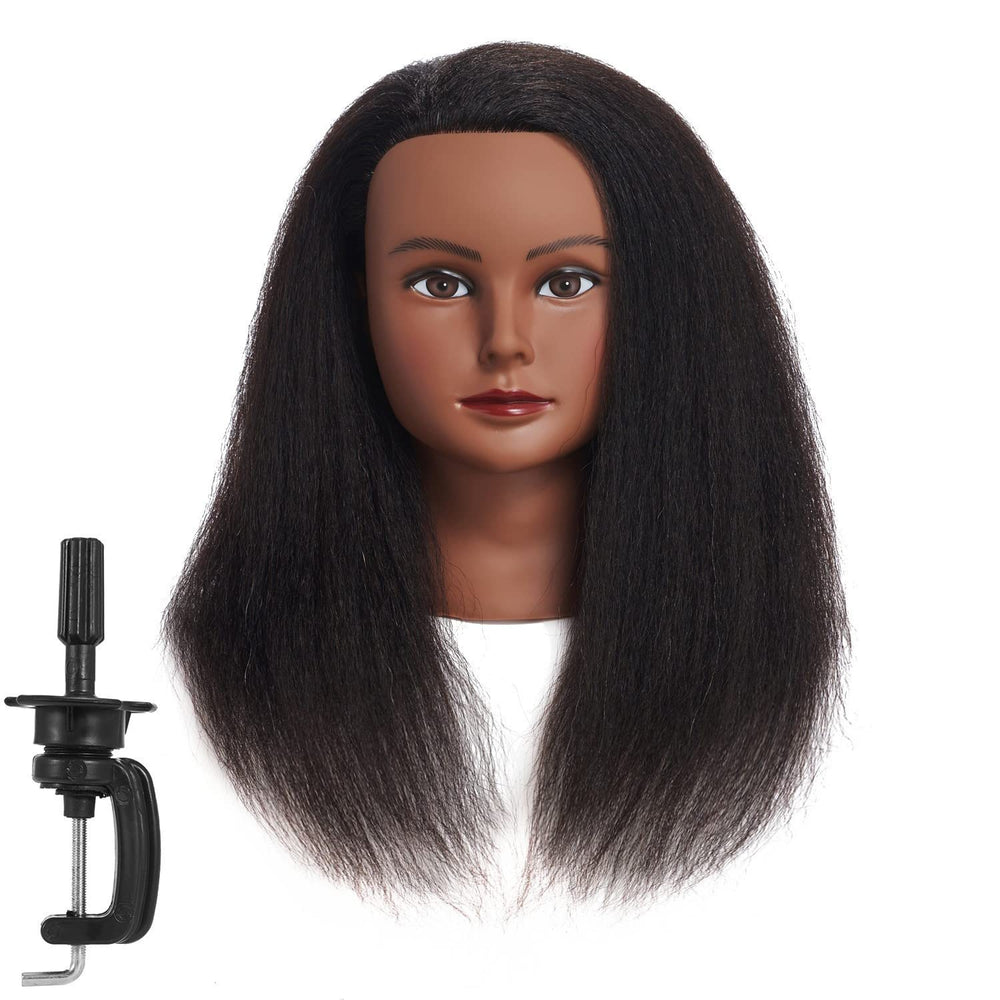 Traininghead: cabeza de maniquí con cabello real para practicar peinados y estilismo