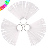 Treamlyn palitos muestra uñas transparentes con aros para organizar colores con precisión