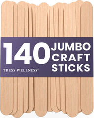 Palitos de artesanía sin astillas de Tress Wellness para depilación suave en casa.