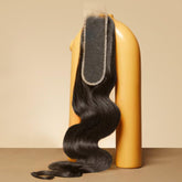 Triippy cierre lace HD 2x6 crudo: acabado natural para un look suave