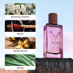 Etiqueta Tru Fragrance Beauty Yellowstone Dusk que transmite calidad