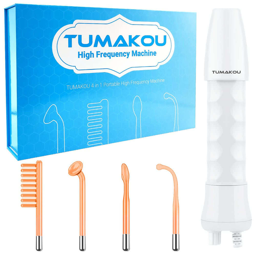 TUMAKOU máquina facial de alta frecuencia portátil en mano para rutina en casa