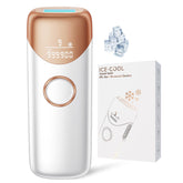 Dispositivo Ubroo IPL visto frontal con enfriamiento 5°C para depilación suave.