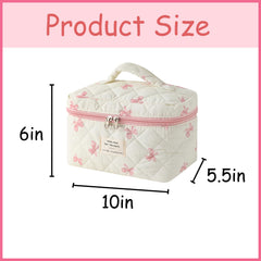 Bolsita de maquillaje uekeboag con diseño floral, acolchada y duradera