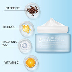 UJhay crema cuello retinol, textura cremosa destacada para hidratación suave