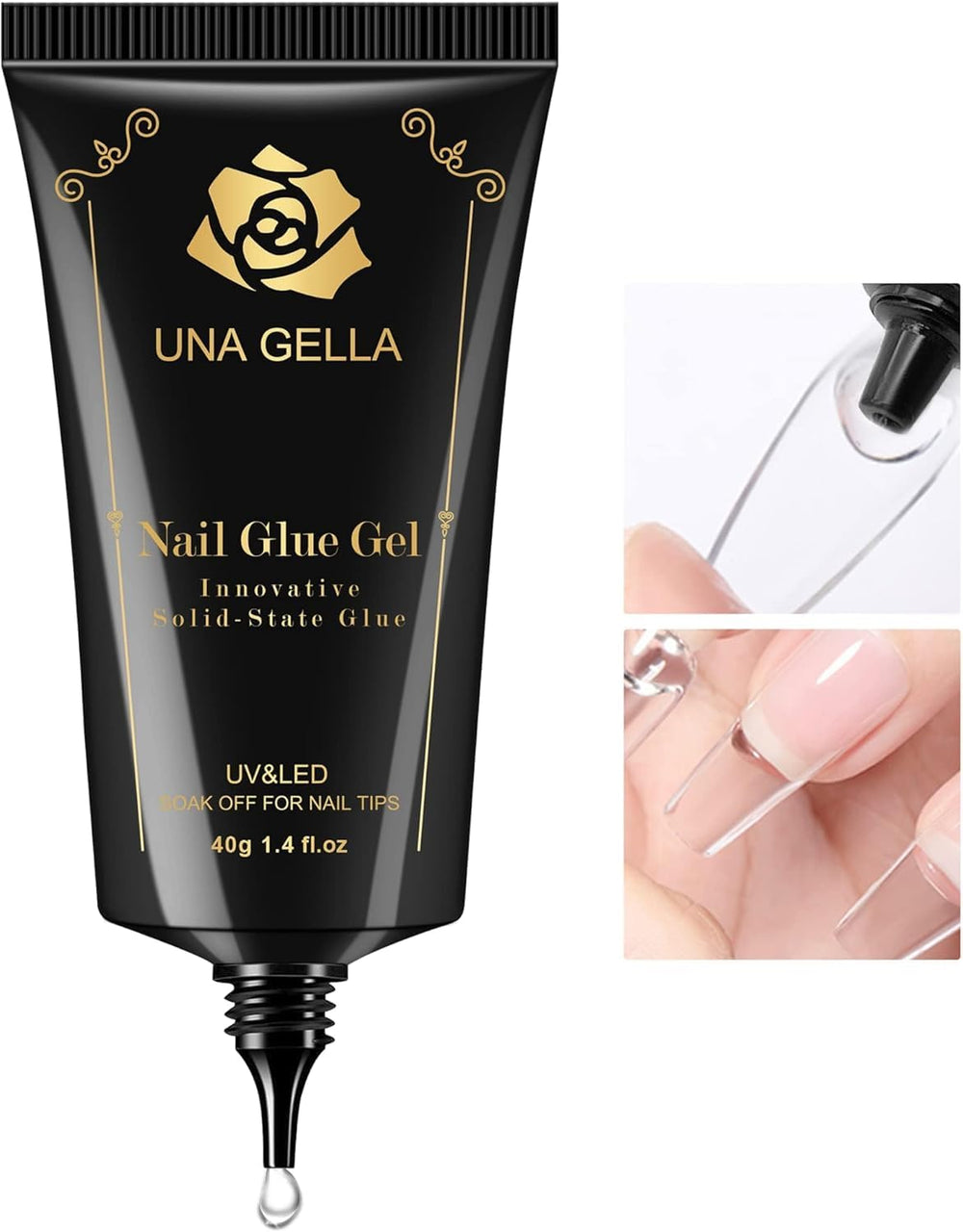 UNA GELLA gel para uñas, tubo de aplicación fácil y controlado