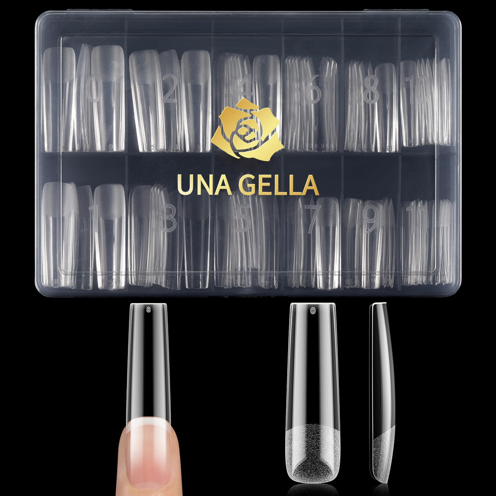 UNA GELLA puntas uñas cuadrado XXL, duraderas para un look prolongado.