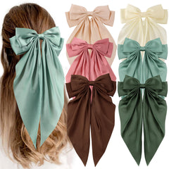 Lazo de pelo grande verde seda de Unbednigt para un toque elegante en eventos.