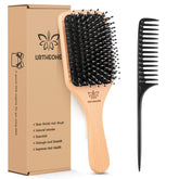 URTHEONE cepillo jabali con cerdas y mango de madera; distribuye aceites en pelo grueso