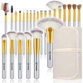 Brochas Vander de maquillaje 24 piezas con mango de madera para un acabado profesional