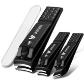 Conjunto VANWIN de 4 cortaúñas para uñas gruesas, corte limpio y preciso