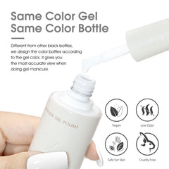 VENALISA Esmalte gel blanco, removible con acetona para cambios rápidos.