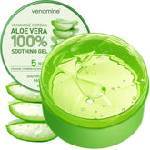 VENAMINE gel de aloe vera 300 ml, hidratación suave para rostro y cuerpo.