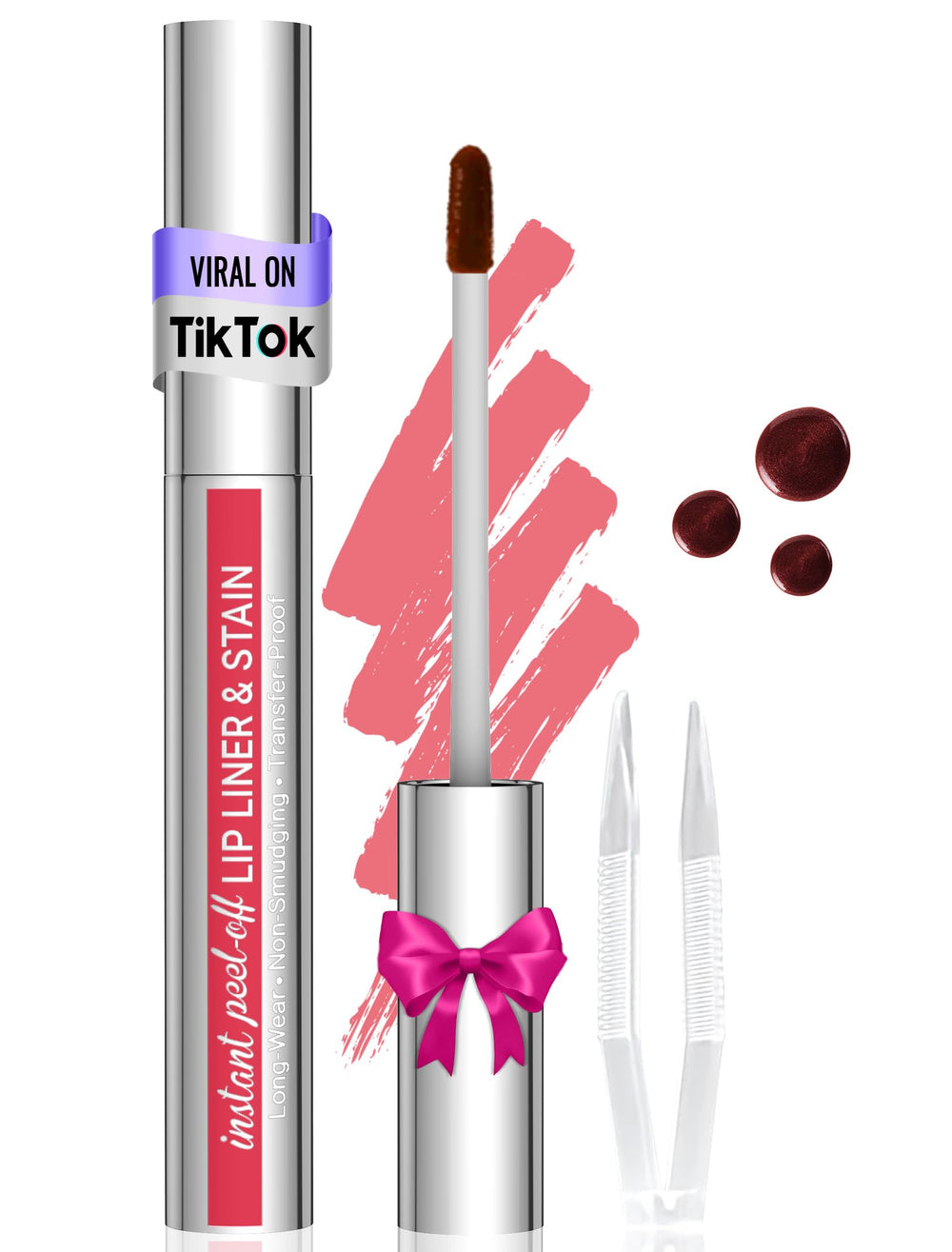 Tinta labial despegable tono beige claro de Vevivia Beauty para color duradero sin retoques.