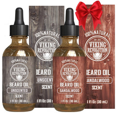 Barba de Viking Revolution con aceite de sándalo sin aroma, suavidad inmediata.